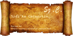 Szőke Celesztin névjegykártya